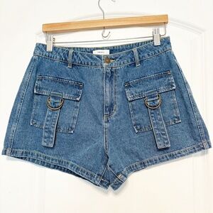 Blue Jean Shorts with Pockets